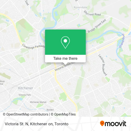Victoria St. N, Kitchener on map