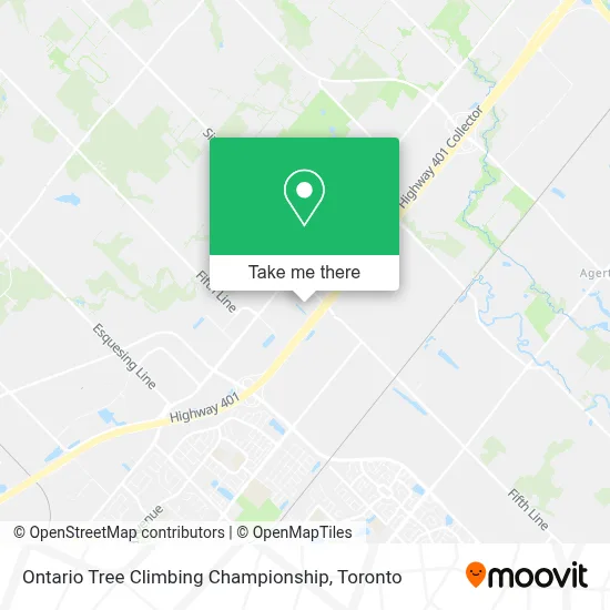 Ontario Tree Climbing Championship map