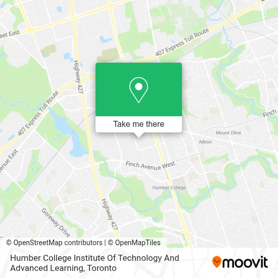 Humber College Institute Of Technology And Advanced Learning map