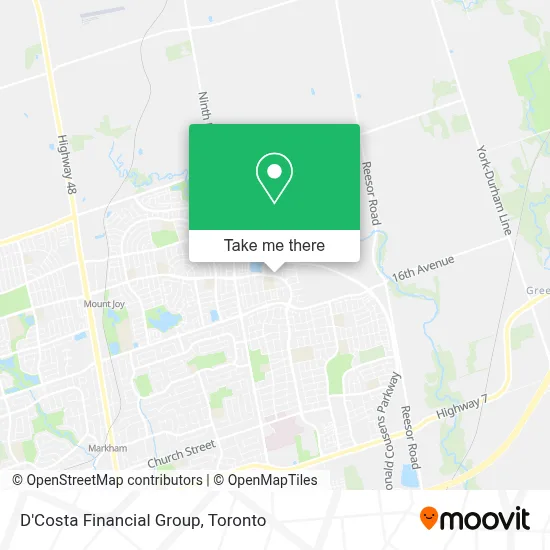 D'Costa Financial Group map