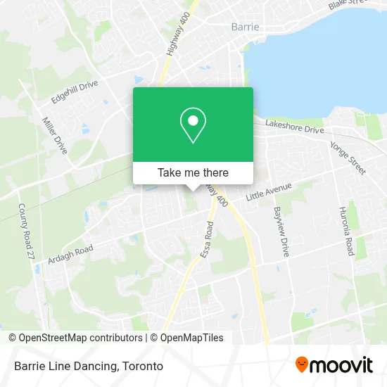 Barrie Line Dancing map