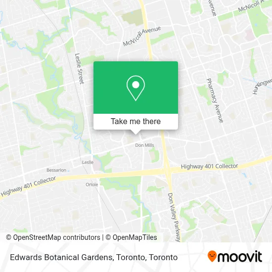 Edwards Botanical Gardens, Toronto map