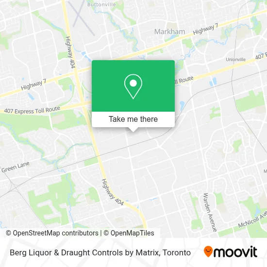 Berg Liquor & Draught Controls by Matrix map