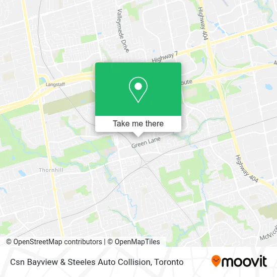 Csn Bayview & Steeles Auto Collision map