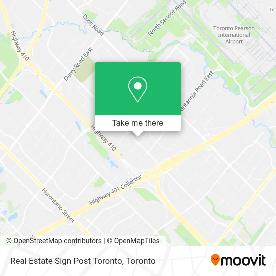 Real Estate Sign Post Toronto map