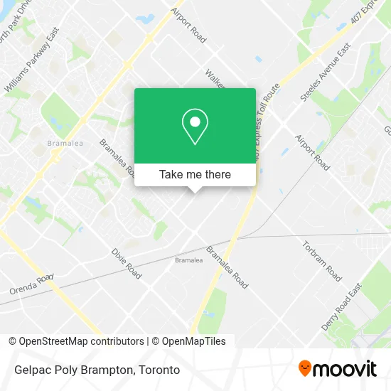 Gelpac Poly Brampton map