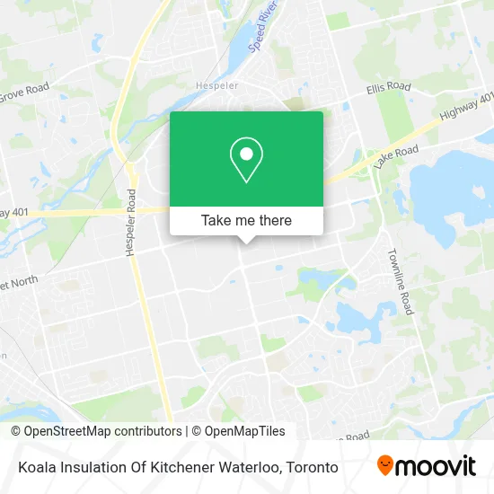 Koala Insulation Of Kitchener Waterloo map
