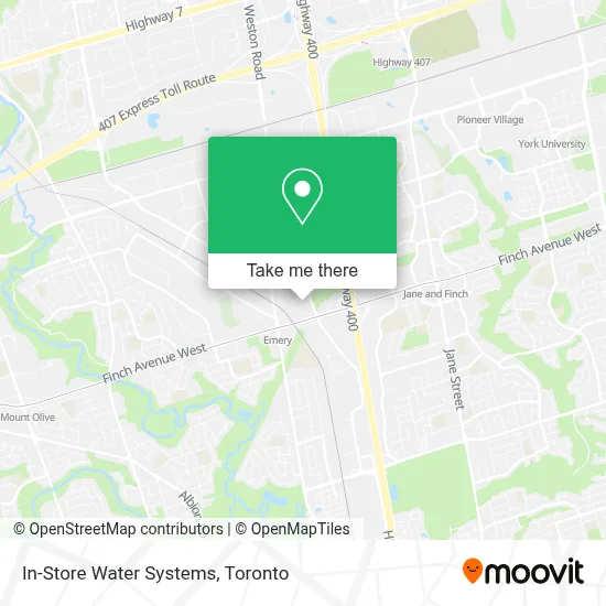 In-Store Water Systems plan