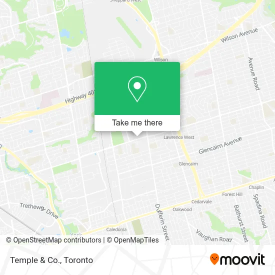 Temple & Co. map