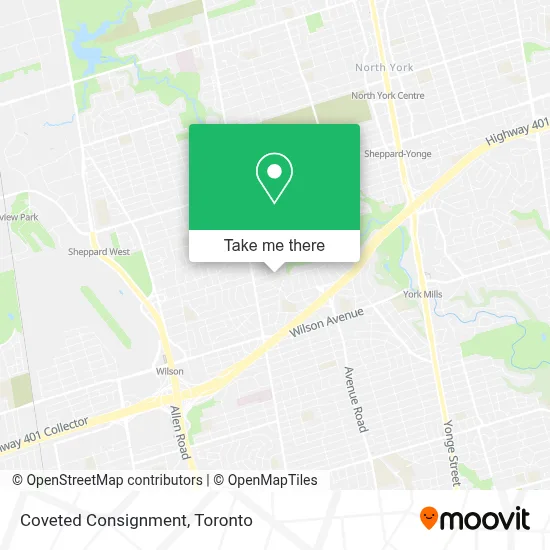 Coveted Consignment map