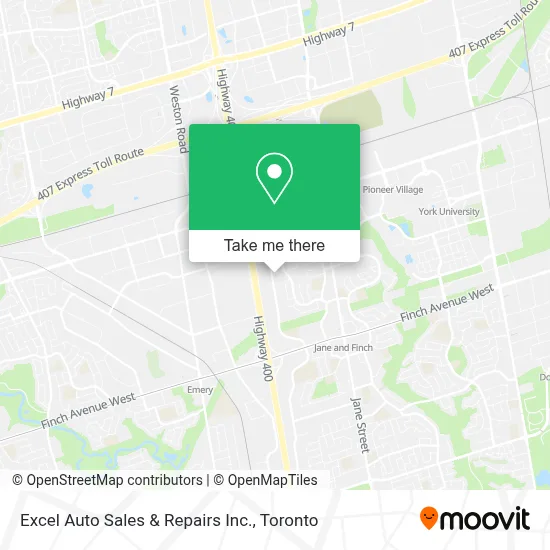 Excel Auto Sales & Repairs Inc. map