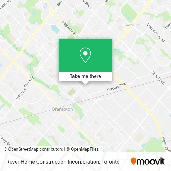 Rever Home Construction Incorporation map