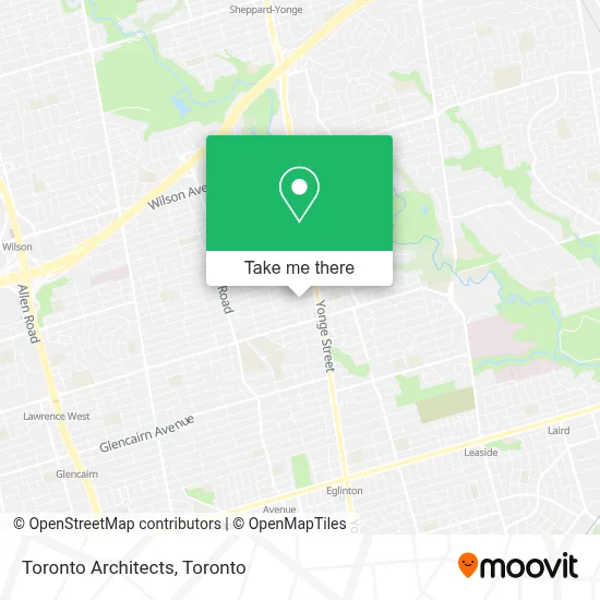 Toronto Architects map