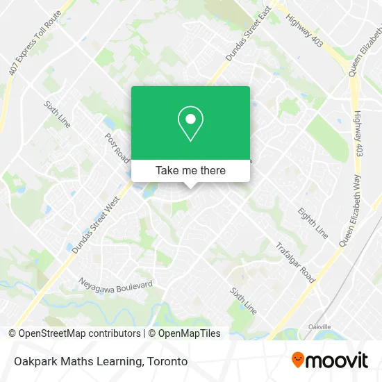 Oakpark Maths Learning map
