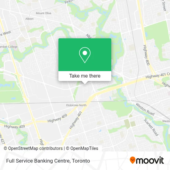 Full Service Banking Centre map