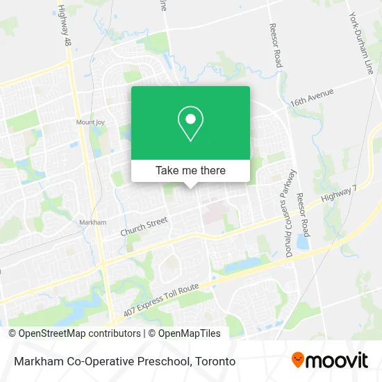 Markham Co-Operative Preschool map