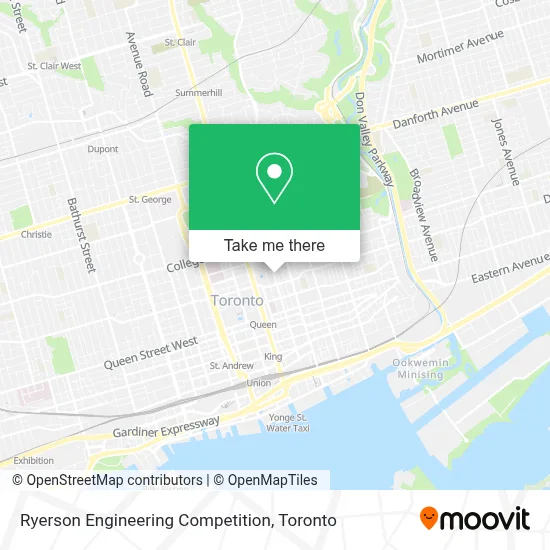 Ryerson Engineering Competition map