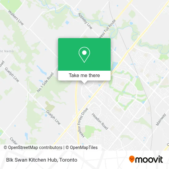 Blk Swan Kitchen Hub map
