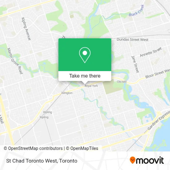 St Chad Toronto West map