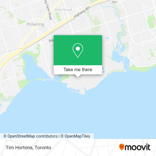 Tim Hortons map
