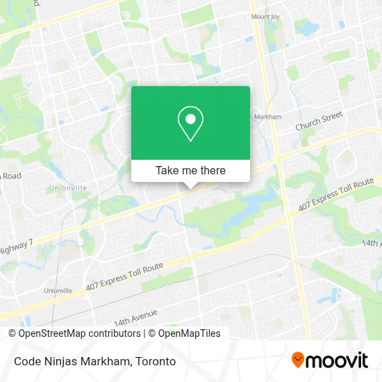 Code Ninjas Markham map