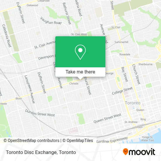 Toronto Disc Exchange map