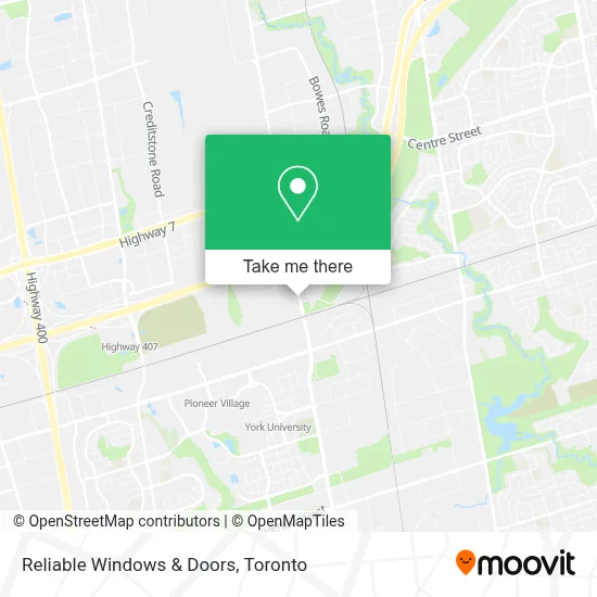 Reliable Windows & Doors map