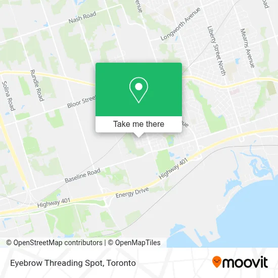 Eyebrow Threading Spot map