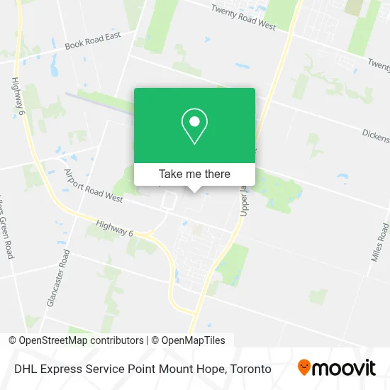 DHL Express Service Point Mount Hope map