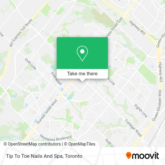 Tip To Toe Nails And Spa map