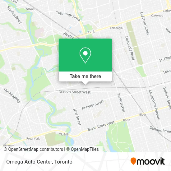 Omega Auto Center map