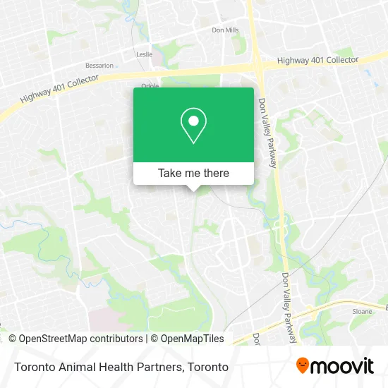 Toronto Animal Health Partners map