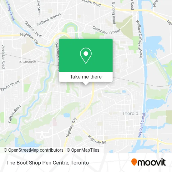 The Boot Shop Pen Centre map