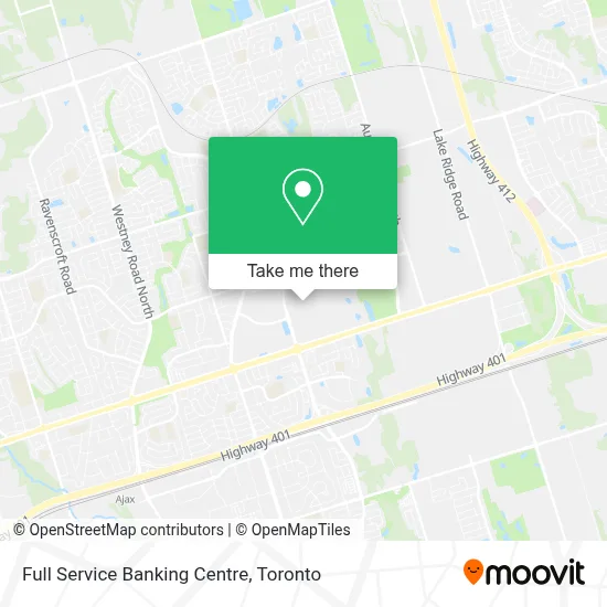 Full Service Banking Centre map