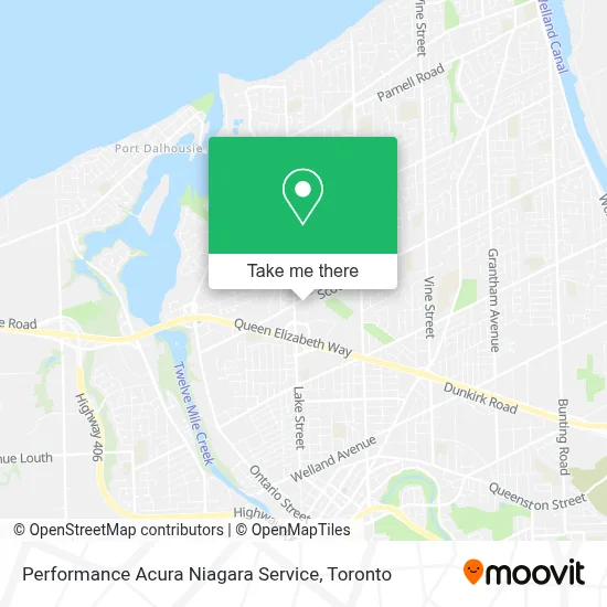 Performance Acura Niagara Service map