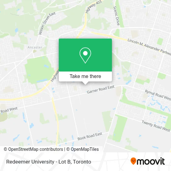 Redeemer University - Lot B map