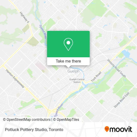 Potluck Pottery Studio map
