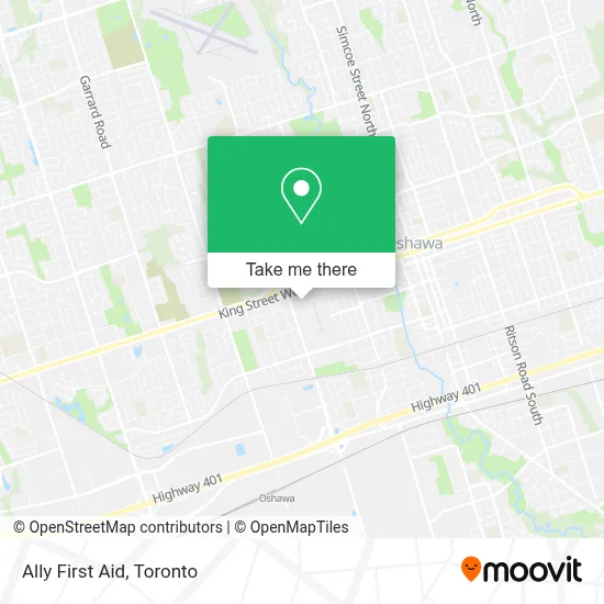 Ally First Aid map
