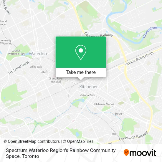 Spectrum Waterloo Region's Rainbow Community Space map