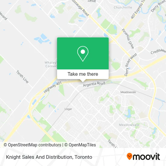 Knight Sales And Distribution map