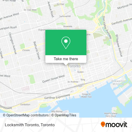 Locksmith Toronto map