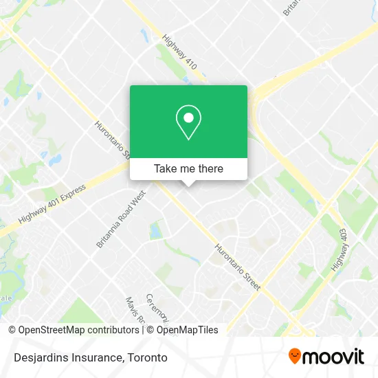 Desjardins Insurance map