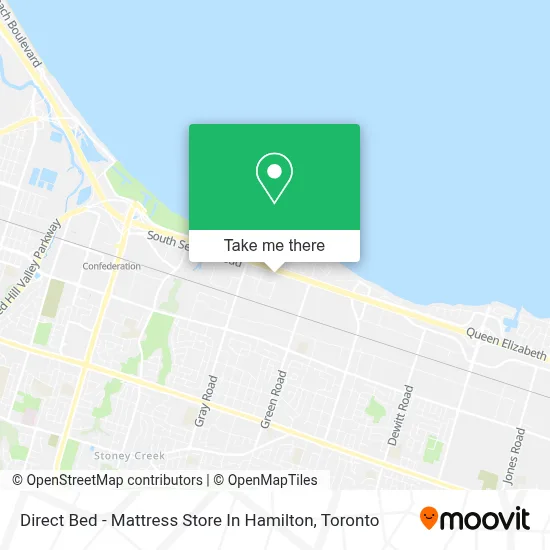 Direct Bed - Mattress Store In Hamilton map