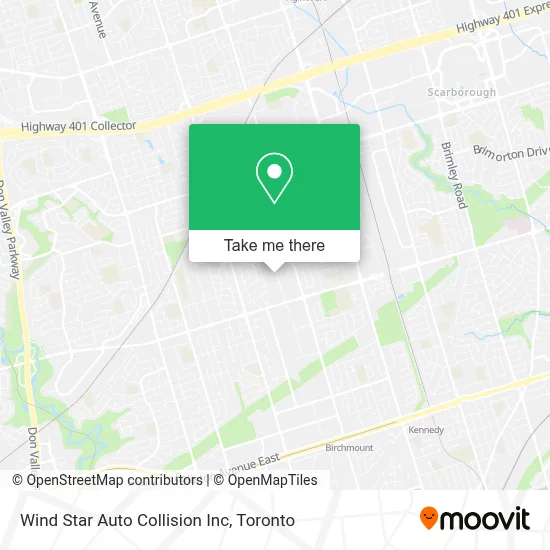 Wind Star Auto Collision Inc map