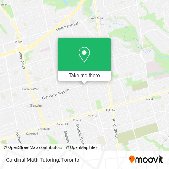 Cardinal Math Tutoring map