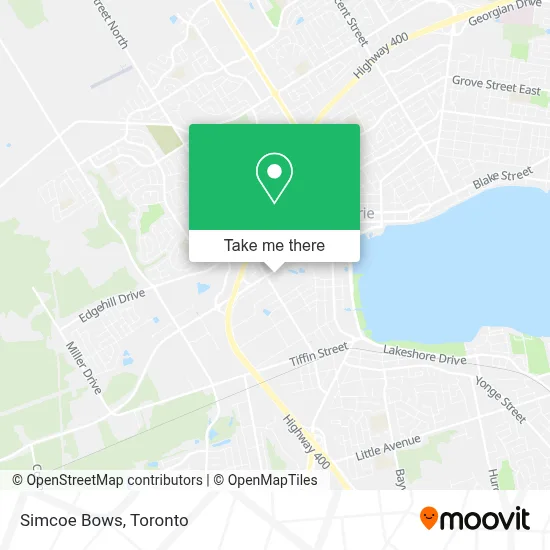 Simcoe Bows map