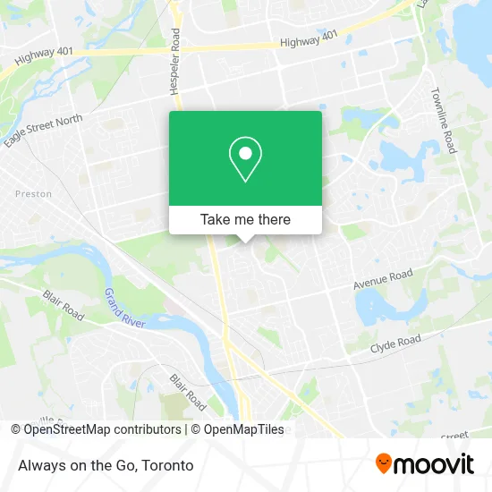 Always on the Go map