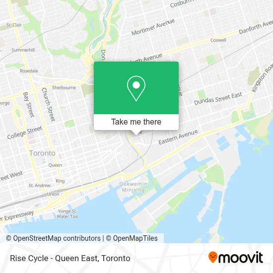 Rise Cycle - Queen East map