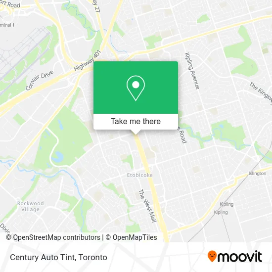 Century Auto Tint map