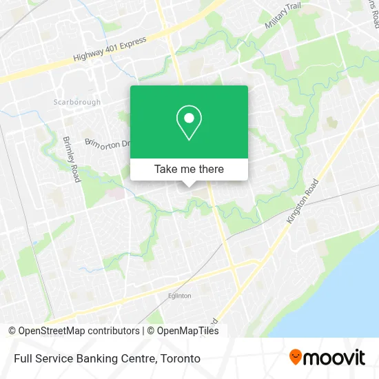 Full Service Banking Centre map